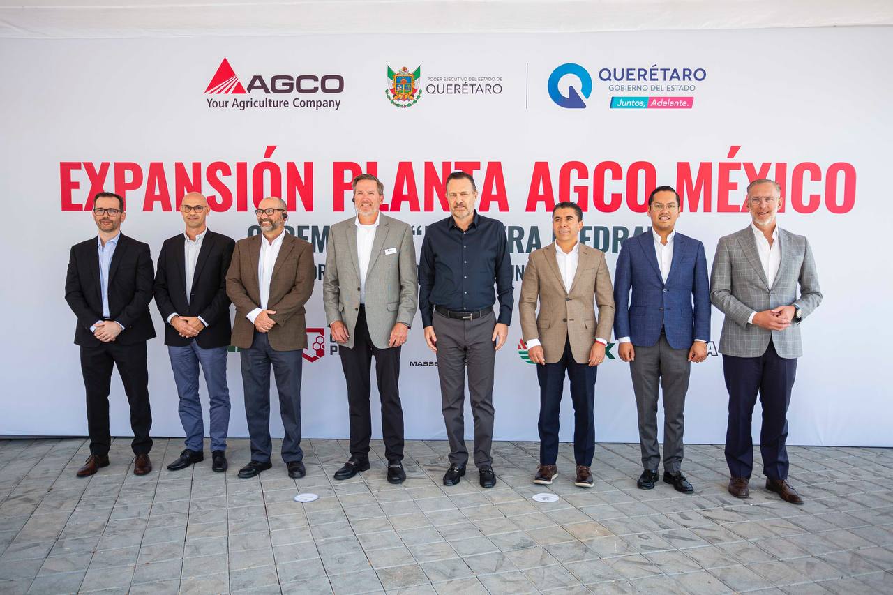 Colocan primera piedra de la ampliación de AGCO México en Querétaro